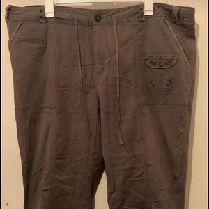 Plus Size 28 Lane Bryant Grey Pants with cute details